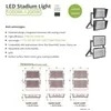 屋外高輝度フラッドライト 1000W 1200W LEDスタジアムライト