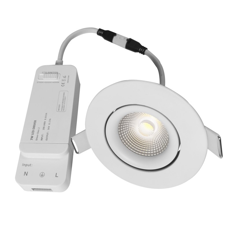 防眩屋外のスマートなLED Downlights UGR TUYAシステム ホテルのための7ワットの穂軸